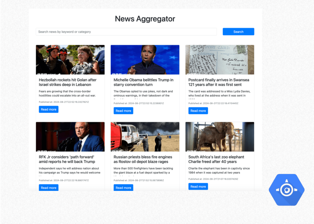 News Aggregator App (App&nbsp;Engine)