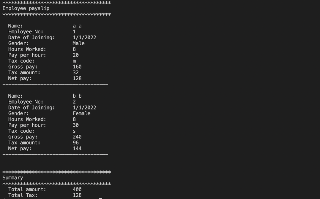Employee Payroll System