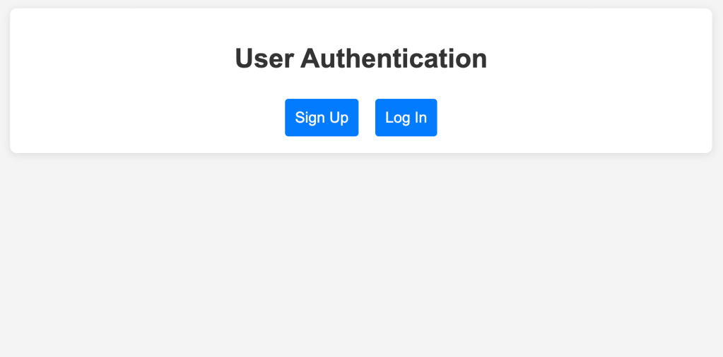 User Authentication
