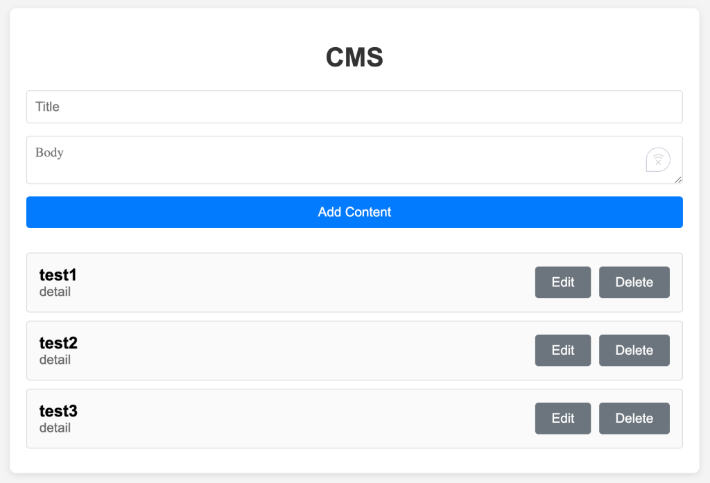 CMS (Full-Stack)