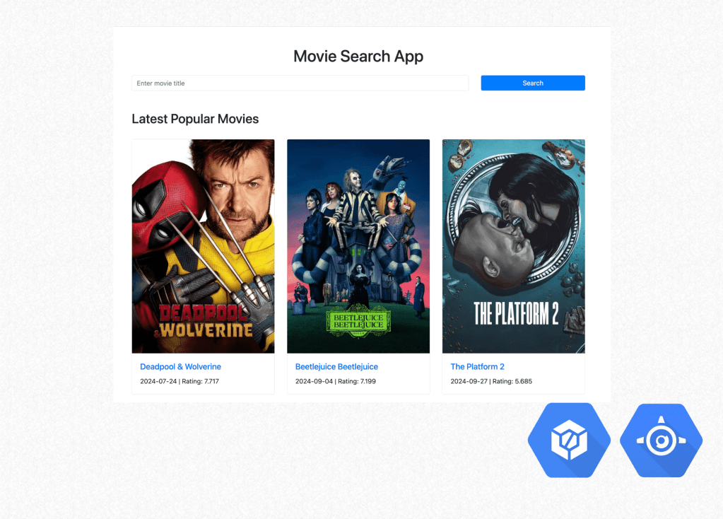 Movie Search App (Cloud Build, App&nbsp;Engine)